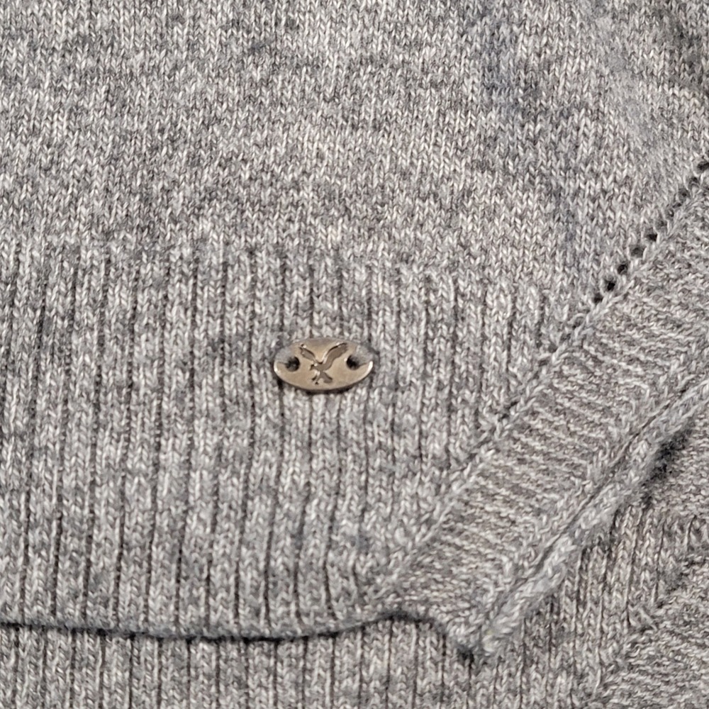 American‎ Eagle Outfitters Sweater Women's Gray V Neck Lightweight Size Small - Picture 4 of 10